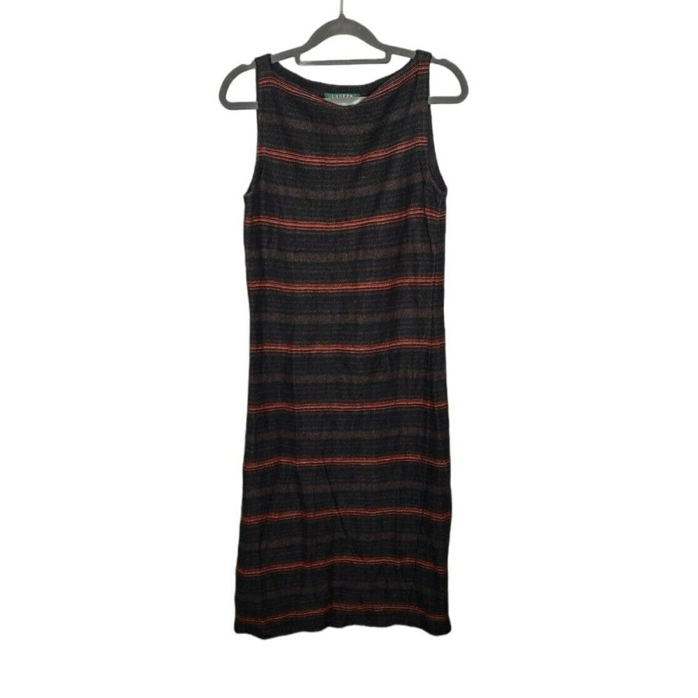Ralph Lauren Black and Red Striped Dress
